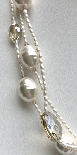 FRESHWATER SEED/SHELL PEARLS, STATEMENT CRYSTALS