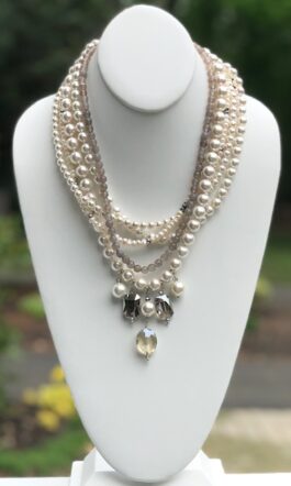 STATEMENT CRYSTALS, SHELL PEARLS, AGATE