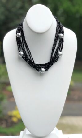 CRYSTALS, SILVER SHELL PEARLS