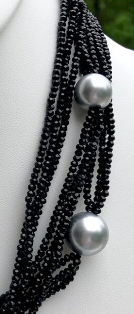 CRYSTALS, SILVER SHELL PEARLS