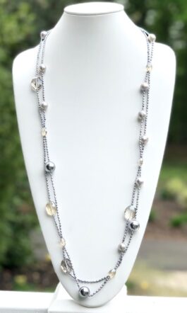 FRESHWATER SEED/SHELL PEARLS, STATEMENT CRYSTALS