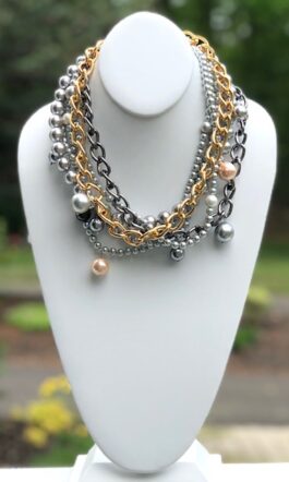 MIXED MEDIA, CHAINS, SHELL PEARLS