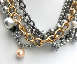 MIXED MEDIA, CHAINS, SHELL PEARLS