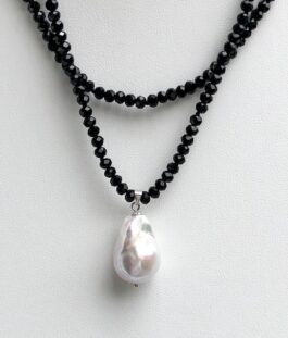 HI-LO SHORT, CRYSTALS, FRESHWATER PEARL