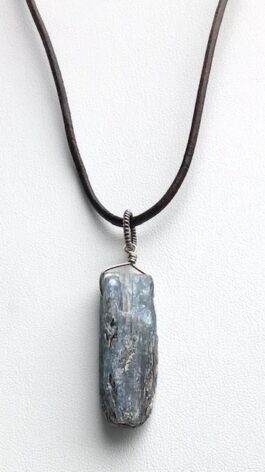 RAW KYANITE STONES, LEATHER
