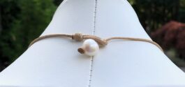 “THREE PEARL CHOKER”, FRESHWATER PEARLS