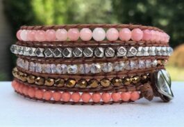 WRAP BRACELET, SEMIPRECIOUS STONES