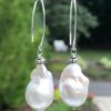 High quality freshwater pearls, white, sterling silver, beaded design