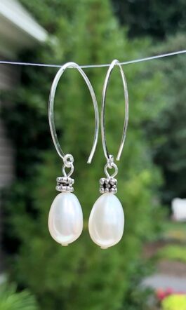 FRESHWATER POTATO PEARLS, STERLING SILVER