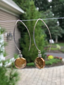 FRESHWATER “COIN PEARL”, ASSORTED COLORS, STERLING SILVER